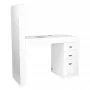 Cosmetic table 310 with cassette absorber, white, left-hand side