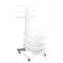 PEDICURE COMFORT TRAY ON WHEELS WITH LIFT FUNCTION