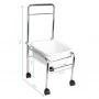 KIT FOR PEDICURE TRAY ON WHEELS CHROME + FOOT MASSAGER KEEP TEMP. AM-506A
