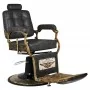 Gabbiano Boss HD Old Leather zwarte kappersstoel