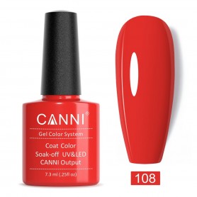 Energetic Red Canni Soak Off UV LED Nail Gel Polish