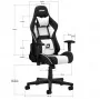 DARK spēļu krēsls spēļu krēsls melns/balts