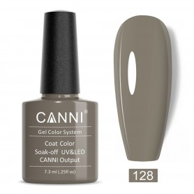Light Grey 128 7.3ml Canni Soak Off UV LED Nail Gel Polish