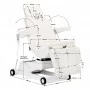 Azzurro 873 biały elektryczny obrotowy fotel kosmetyczny z pediatrią