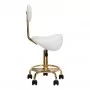 Kosmetická stolička 6001-G zlatá - bílá