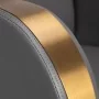 Cadeira de cabeleireiro Gabbiano Málaga em cinzento dourado