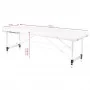 Activ Fizjo Aluminiowy komfortowy składany stół do masażu 2 segmenty Biały