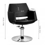 Черен фризьорски стол Gabbiano Santiago