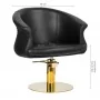 Cadeira de cabeleireiro Gabbiano Versailles dourada preta
