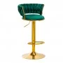 4Rico barski stolček QS-B313a Zeleni žamet