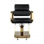Cadeira de cabeleireiro Gabbiano Porto Gold preta