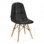 4Rico Skandinavisk stol QS-185 ekologiskt läder svart