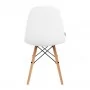 4Rico Skandinavisk stol QS-185 ekologiskt vitt läder