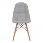 4Rico Skandinávská židle QS-185 z eko kůže v šedé barvě