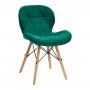 4Skandinávská židle Rico QS-186 zelený samet