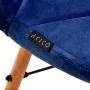 4Cadeira escandinava Rico QS-186 veludo azul escuro