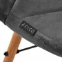 4Skandināvu krēsls Rico QS-186 pelēks samts