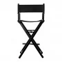 Πτυσσόμενη καρέκλα μακιγιάζ, αλουμίνιο, μαύρο