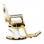 Gabbiano Francesco Gold Barbershop Chair, White Gold