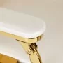 Gabbiano Francesco Gold Barbershop Chair, White Gold