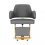 Καρέκλα κομμωτηρίου Gabbiano Linz NQ σε χρυσό γκρι χρώμα