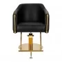 Kirpyklos kėdė "Gabbiano Burgos" aukso ir juodos spalvos