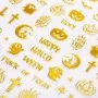 Tynde selvklæbende Halloween R233 guld-neglestickers