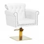 Cadeira de cabeleireiro Gabbiano Berlin, dourada e branca