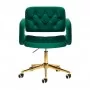 4 Rico QS-OF213G cadeira de veludo verde
