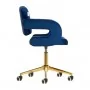 4 Rico QS-OF213G donkerblauw fluwelen stoel
