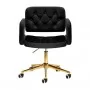 4 Rico QS-OF213G velvet black chair
