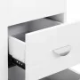 Mesa de cosmética 312 com absorvente de cassetes, branca, lado esquerdo