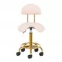 Kosmetická stolička 6001-G zlatá - růžová