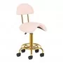 Kosmetická stolička 6001-G zlatá - růžová