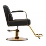 Barbershop chair Gabbiano Acri gold - black