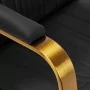 Barbershop chair Gabbiano Acri gold - black