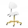 Kosmetická stolička Giovanni 1004 zlatá bílá kosmetická stolička