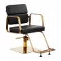 Židle pro holičství Gabbiano Porto zlatá a černá