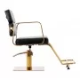 Kirpyklos kėdė "Gabbiano Porto" aukso ir juodos spalvos