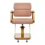 Barbershop chair Gabbiano Porto in golden beige color