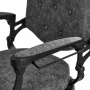 Gabbiano President Παλιά δερμάτινη γκρι καρέκλα κομμωτηρίου