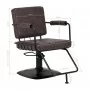 Gabbiano Catania Loft Old Leather Barbershop Chair, Dark Brown