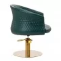 Gabbiano Wersal Frizerski stol, steklenica zeleno zlato