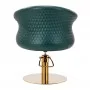 Gabbiano Wersal barber's chair, bottle-green gold