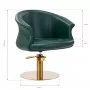 Cadeira de cabeleireiro Gabbiano Wersal, verde garrafa dourado