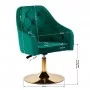 4Rico QS-BL14G Žalia aksominė sukamoji kėdė Rico QS-BL14G