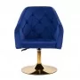 4Rico QS-BL14G περιστρεφόμενη καρέκλα σκούρο μπλε βελούδο