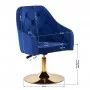 4Rico QS-BL14G περιστρεφόμενη καρέκλα σκούρο μπλε βελούδο