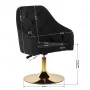 4 Krzesło obrotowe Rico QS-BL14G aksamitna czerń