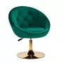 4Rico QS-BL12B Green Velvet Swivel Chair Rico QS-BL12B